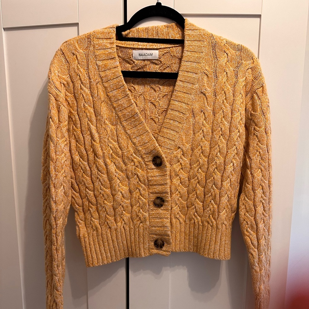 Cardigan sweater.